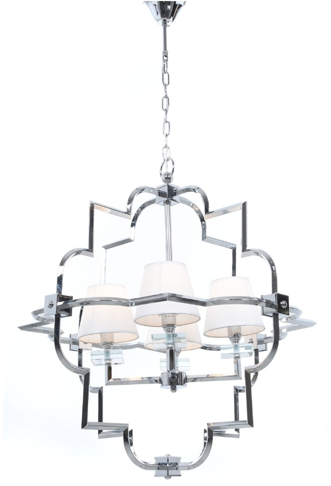 Подвесная люстра Lumina Deco LDP 8020-4 CHR+WT