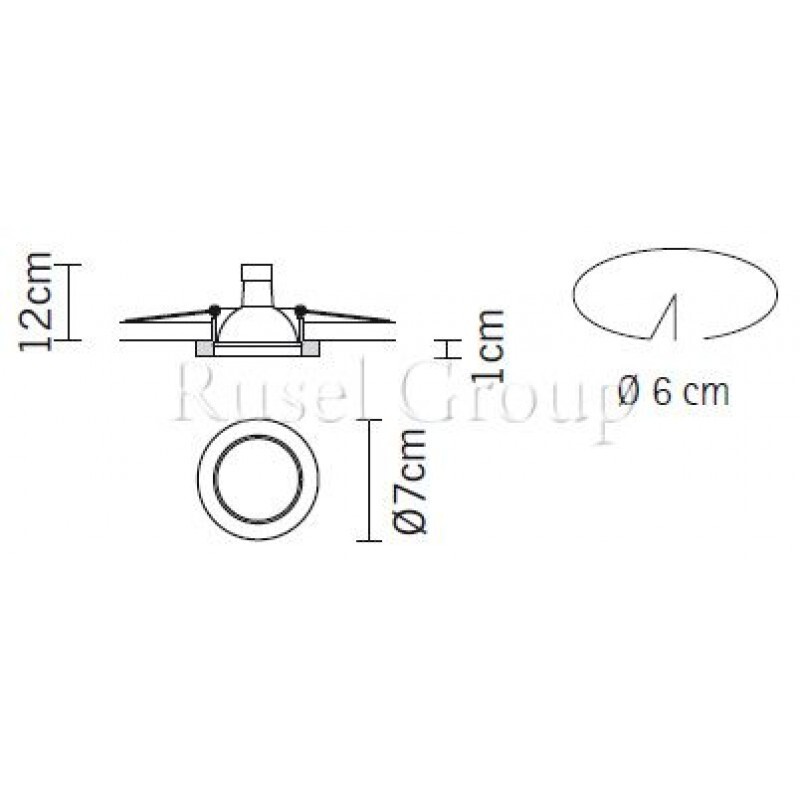 Встраиваемый светильник Fabbian Venere D55 F10 01