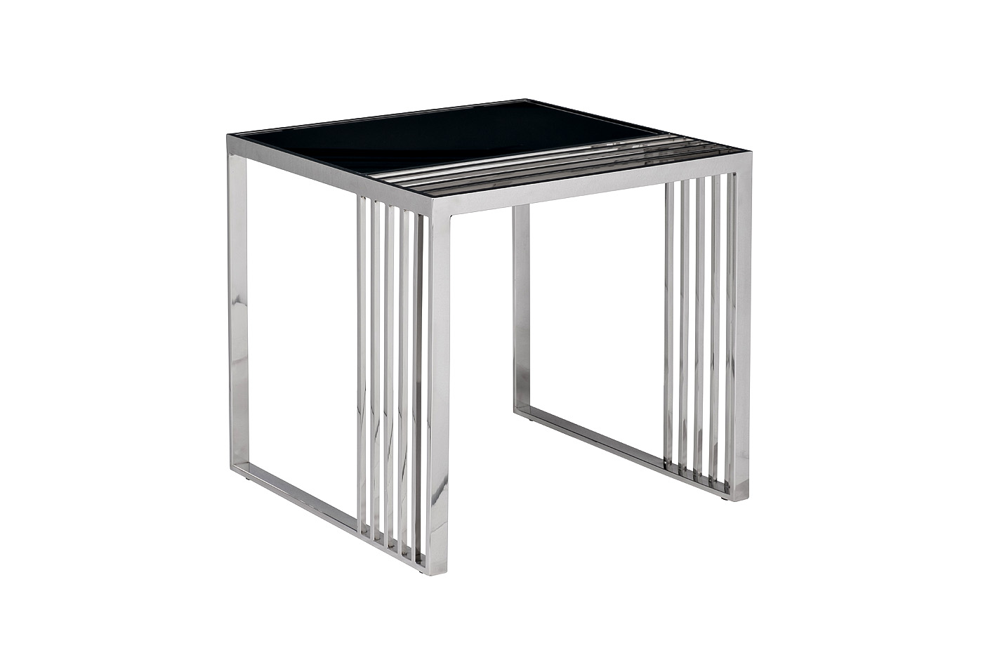 Столик журнальный черное стекло/серебро Garda Decor 13RX-50330