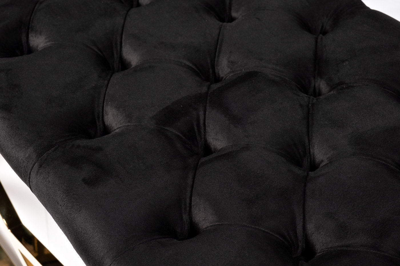 Банкетка велюровая черная/золото Garda Decor 76AR-7160BAN-CHERN