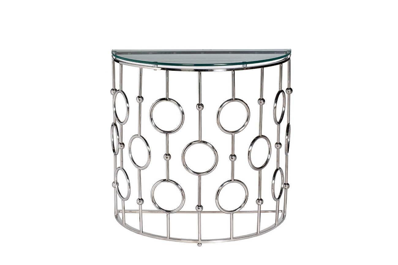 Консоль прозрачное стекло/хром Garda Decor GY-CST8040