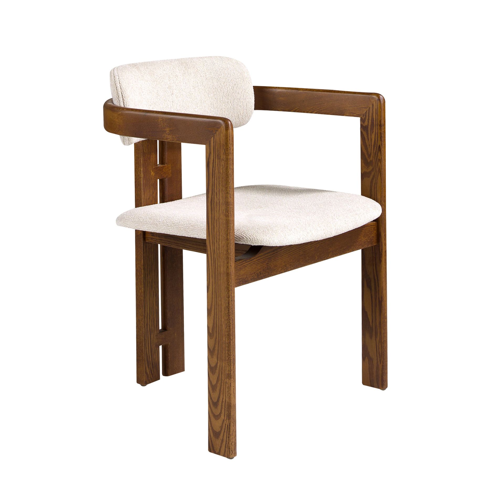 Стул 4194 из ткани белого цвета Angel Cerda