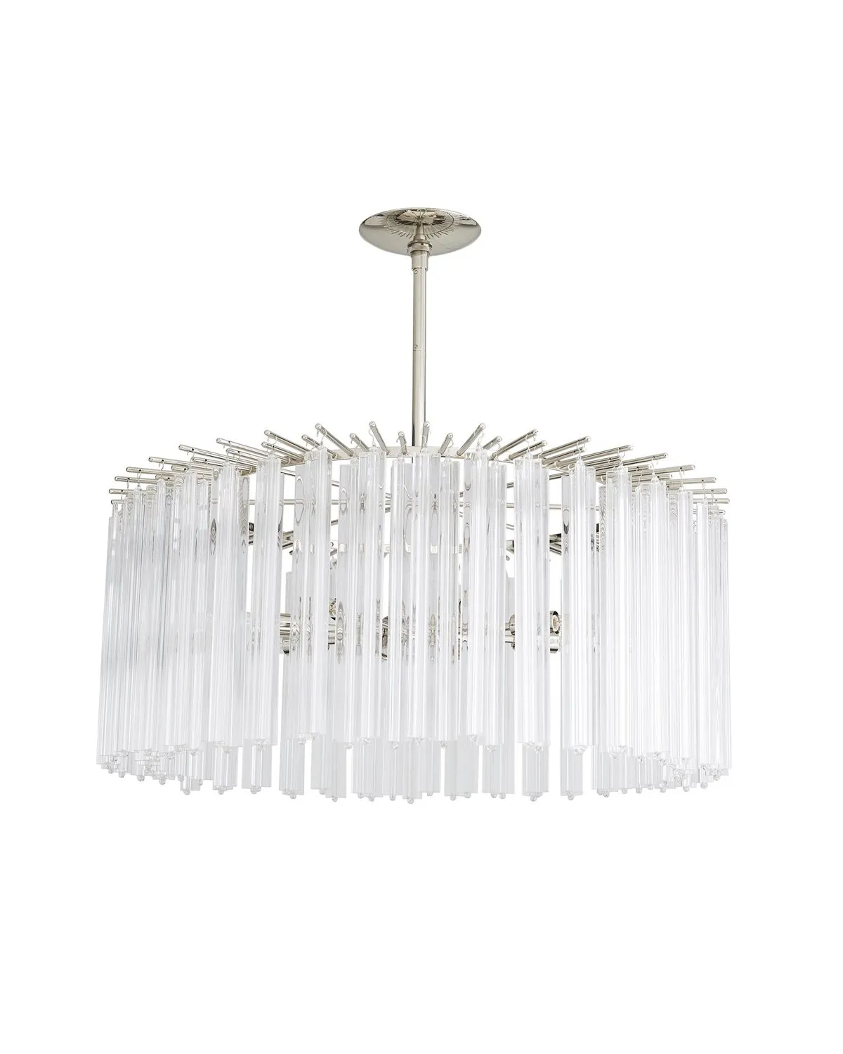 Серебряная стеклянная люстра Азра Louvre Home P6659PB