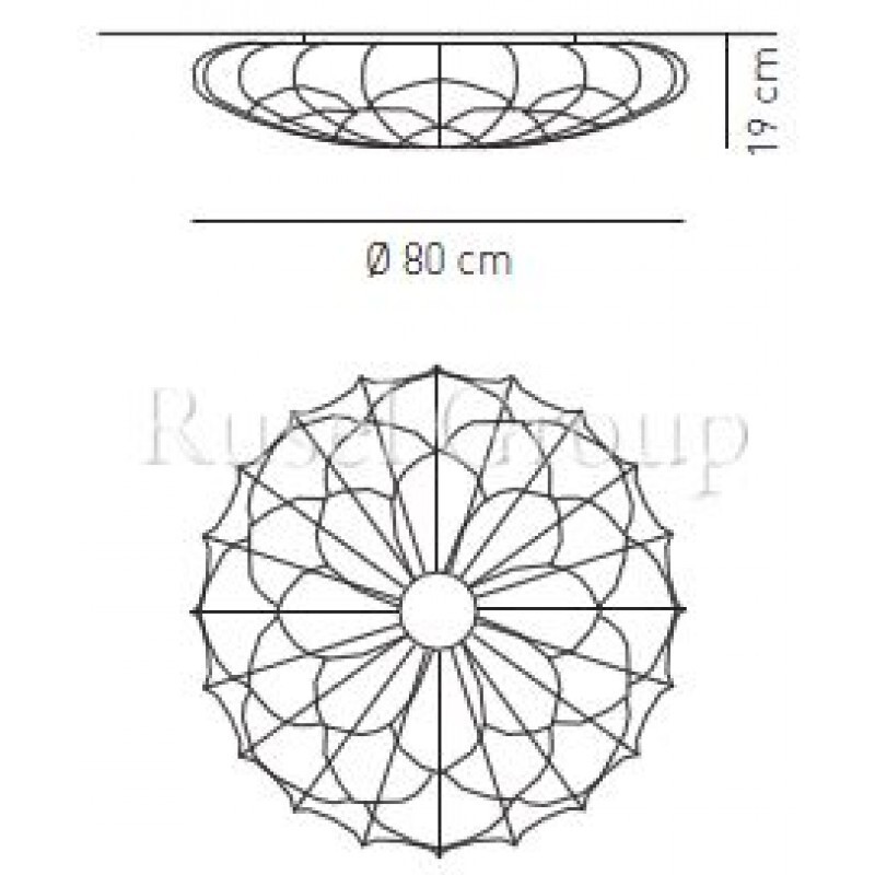 Настенно-потолочный светильник Axo Light MUSE PL 80 FI
