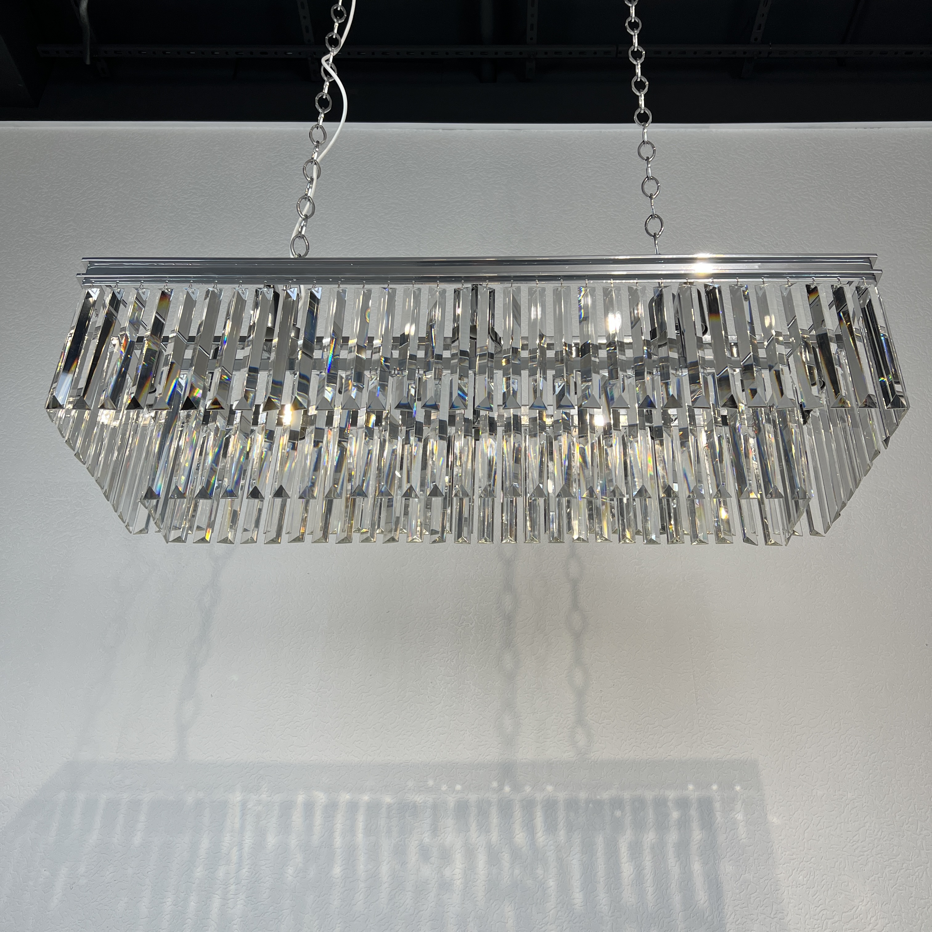 Люстра RH 1920S ODEON CLEAR GLASS FRINGE chrome 100 by ImperiumLoft
