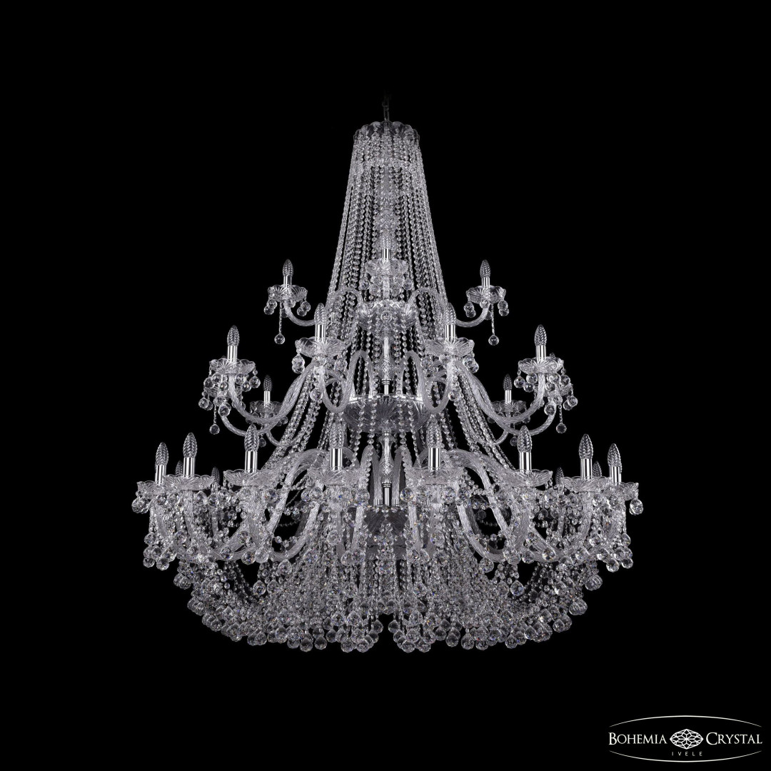 Люстра хрустальная 1409/20+10+5/530/3d Ni