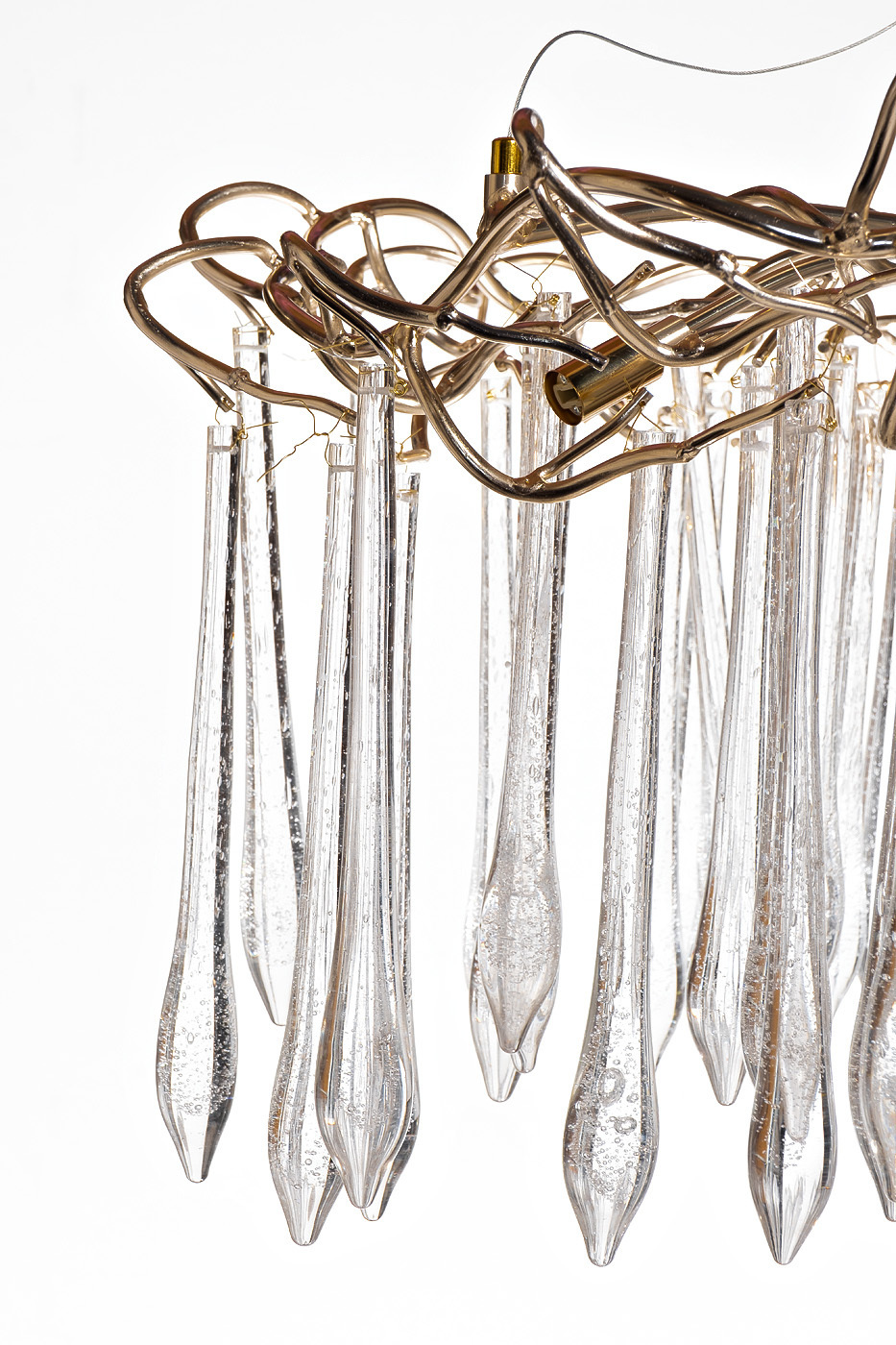 Люстра круглая "Капли" цвет шампань Garda Decor 86-8035/800