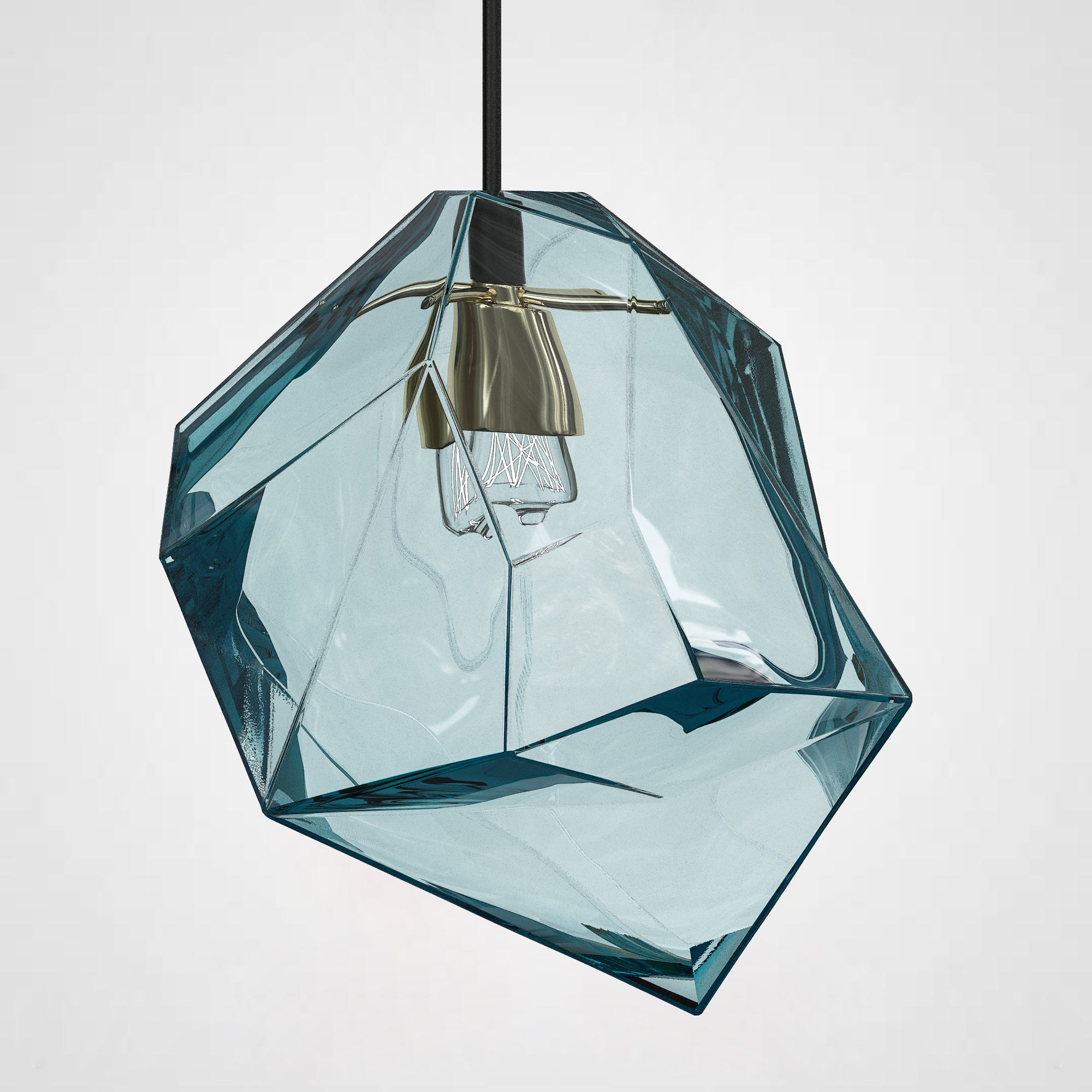Подвесной Светильник Color Ice Cube Pendant Jevio 1 Голубой By Imperiumloft