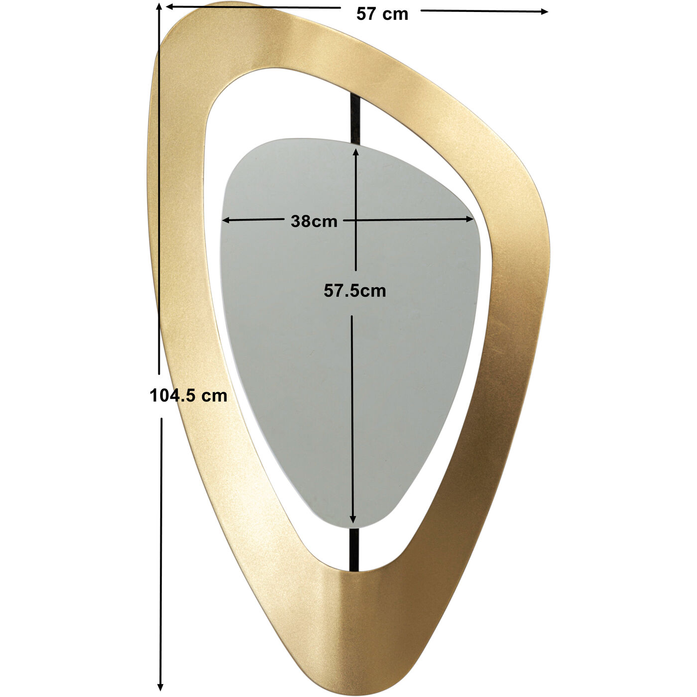 Зеркало настенное Metro 57x105 см KARE 87611