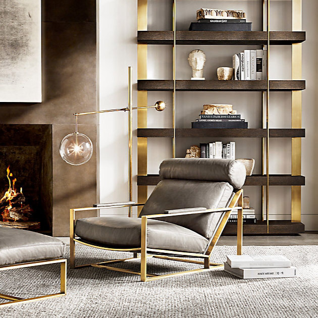 Напольный светильник Restoration Hardware Glass Globe Mobile Lever Lacquered Burnished Brass