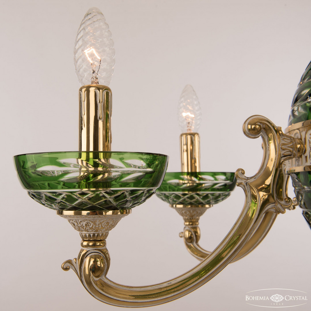 Подвесной светильник бронзовый 72009P/6/175 GW P Clear-Green/H-1J Y8 FL2S