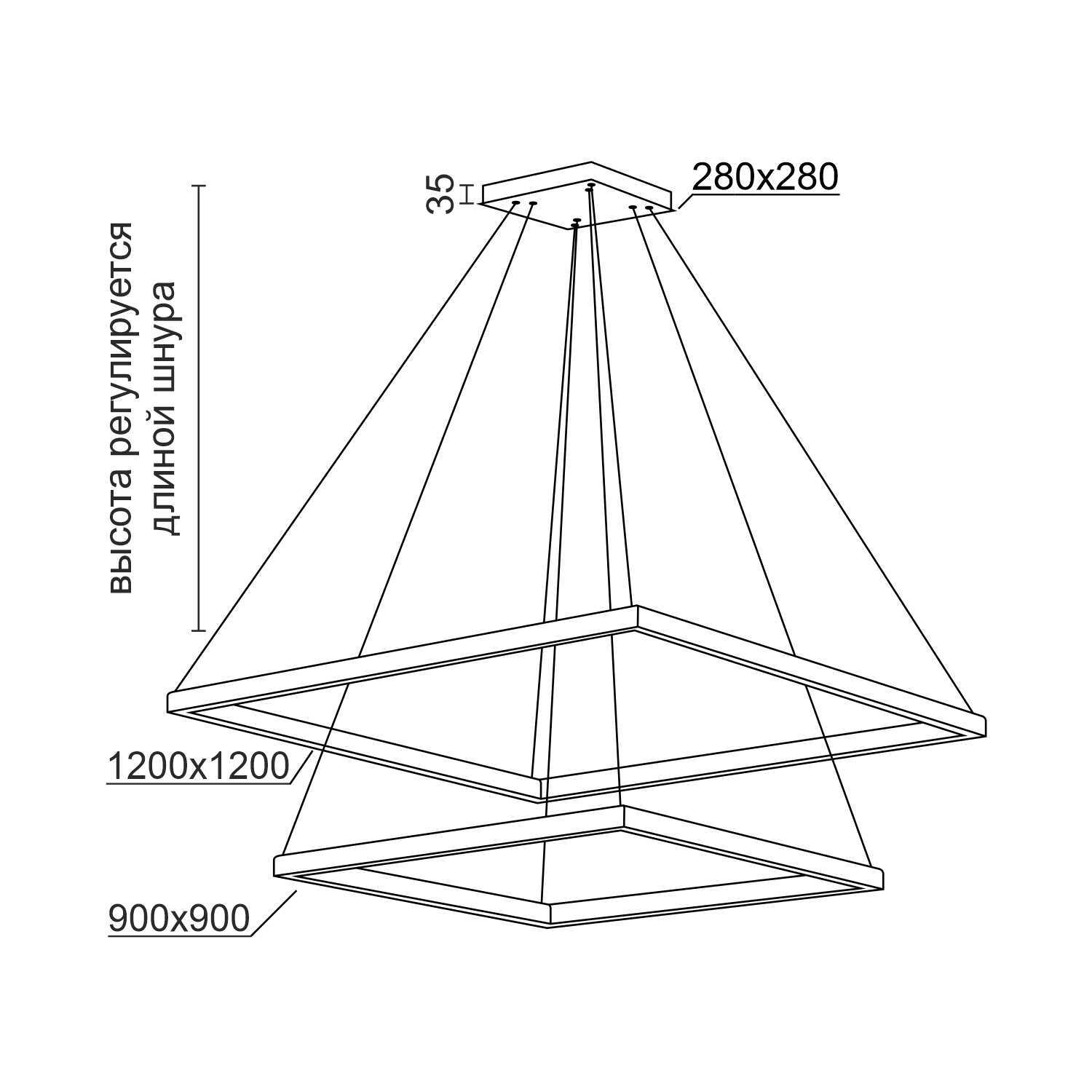 Подвесной светодиодный светильник Ledron LINK COMBO White 3000K