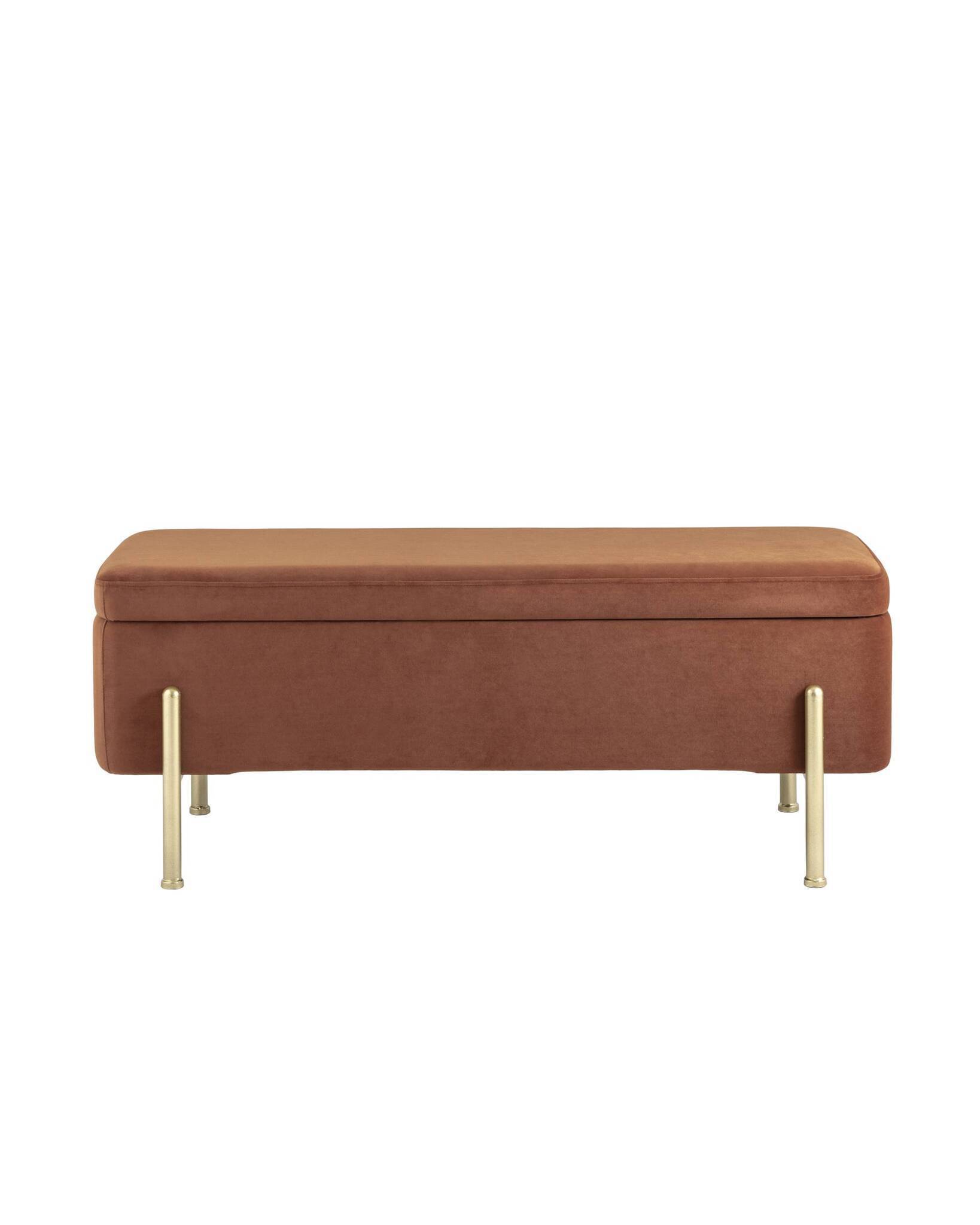 Банкетка Болейн с ящиком велюр терракотовый Stool Group