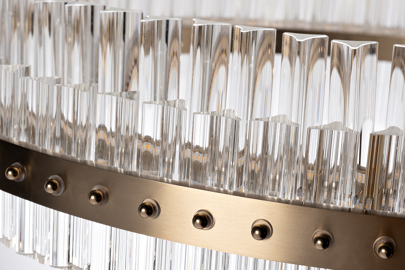 Люстра подвесная прозрачное стекло/золото Garda Decor 91GH-30868