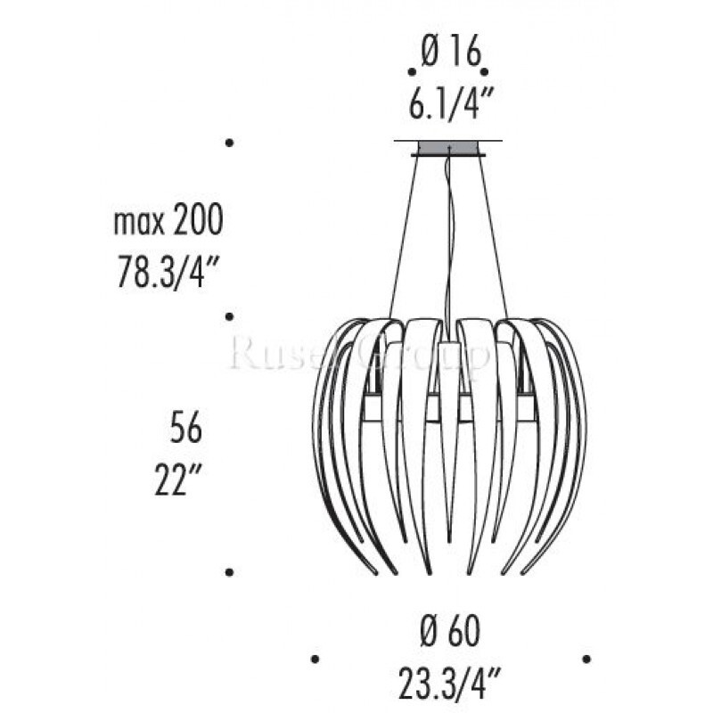 Подвесной светильник LEUCOS DRACENA S60