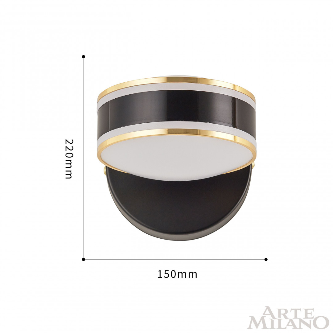 Бра светодиодные 277599/1B BK/GD Arte Milano