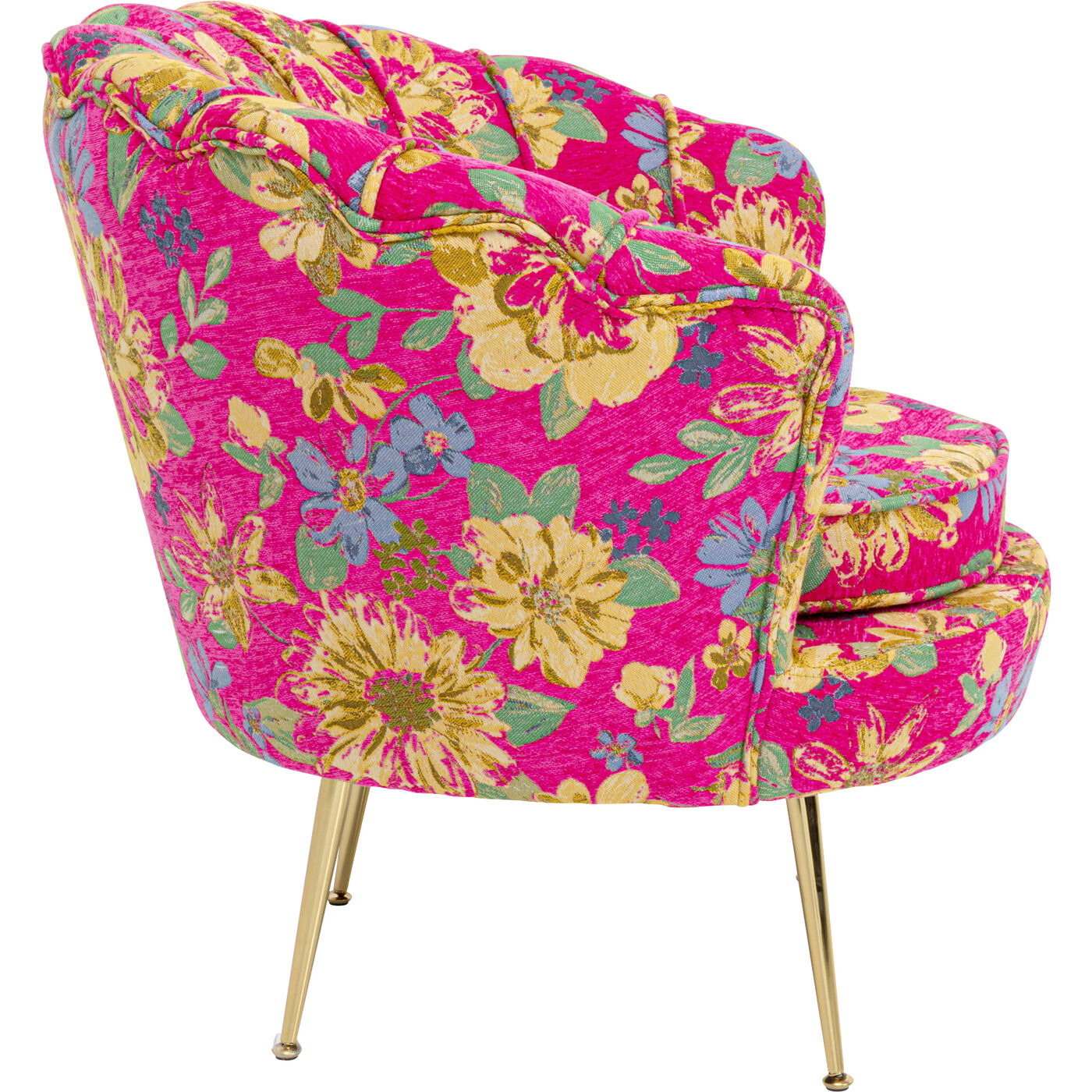 Кресло Water Lily Gold Flower Fever Pink KARE 71349