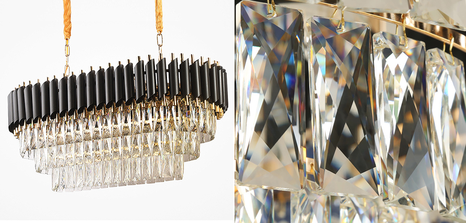 Люстра Empire Black Rectangular Chandelier Crystal By Imperiumloft