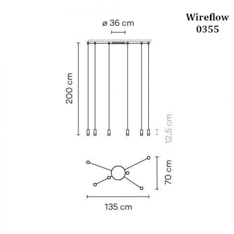 ПОДВЕСНОЙ СВЕТИЛЬНИК VIBIA Wireflow Free-Form 0355
