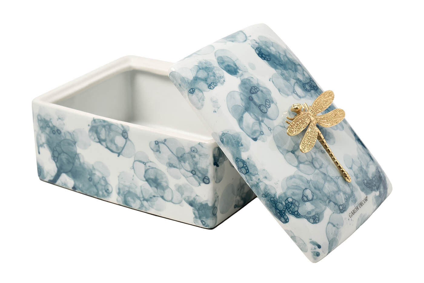 Шкатулка голубая со стрекозой Garda Decor 55RD6078L