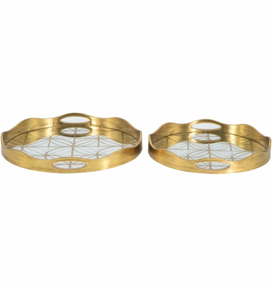 Подносы с зеркальной поверхностью, набор Glasar 86755