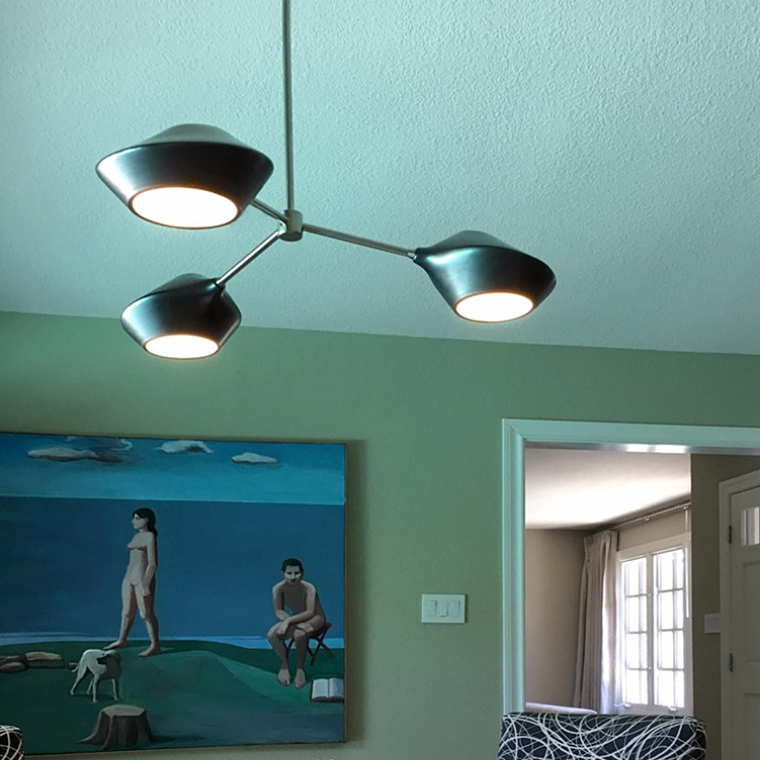 Люстра на штанге LANT D150 8 lamps White by ImperiumLoft