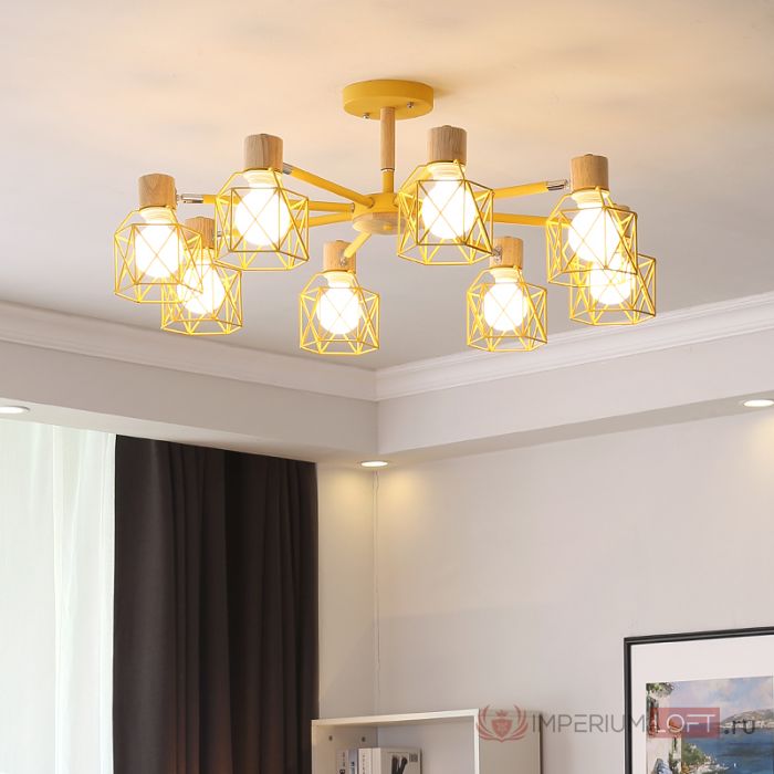 Потолочная люстра CORF B3 Black 8 lamps by ImperiumLoft