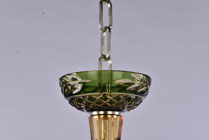Подвесная люстра Bohemia Ivele Crystal 1308/12+6/360/2d G Am/Amber-Green/H-1J
