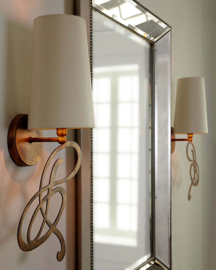 Зеркало в серебряной раме Франческо Louvre Home LH004S-ZSWA