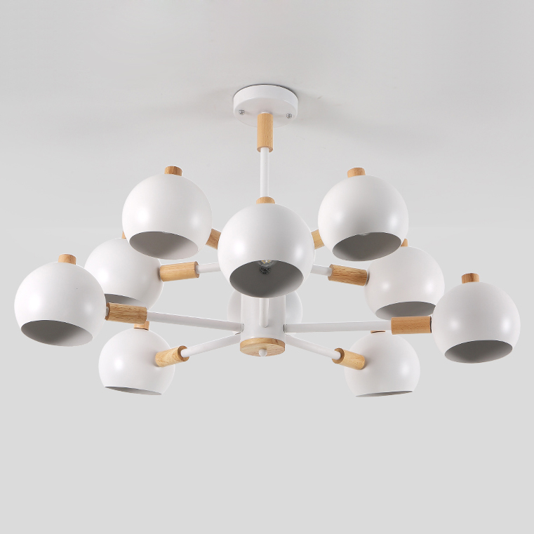 Люстра на штанге SVEN 8 lamps Green by ImperiumLoft