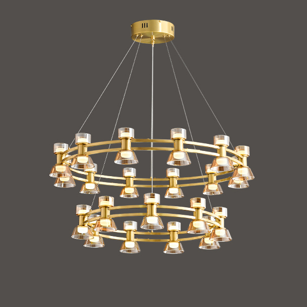 Подвесная люстра BLASIUS D83+63 Brass by ImperiumLoft