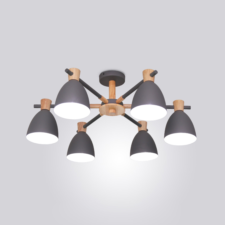 Потолочная люстра FOLKE 6 Gray by ImperiumLoft