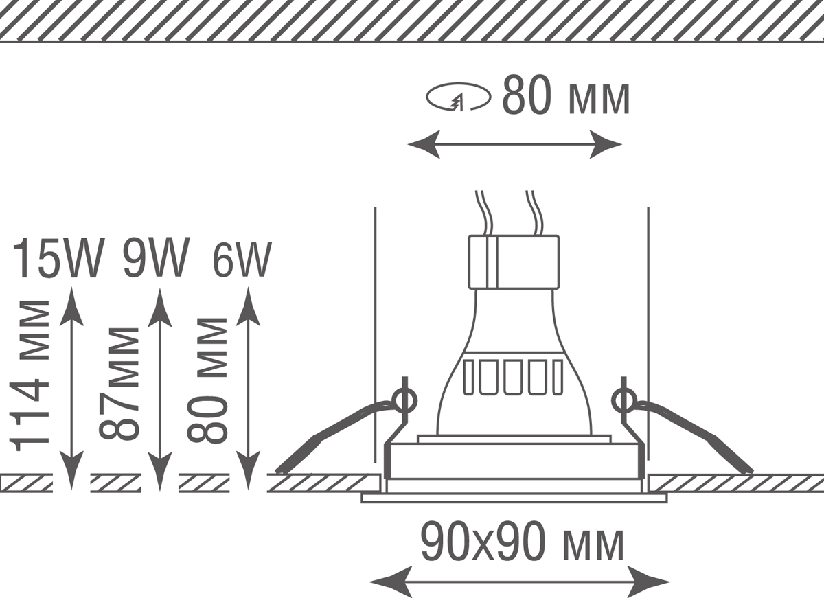 Встраиваемый светодиодный светильник под сменную лампу Donolux DL18412/11WW-SQ Black