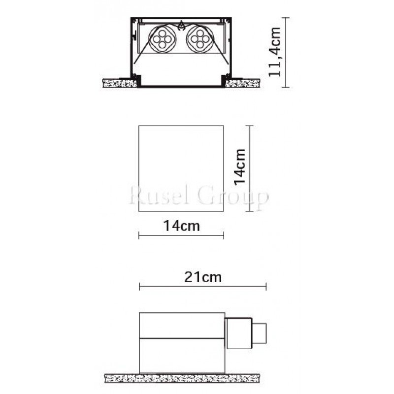 Встраиваемый светильник Fabbian Zen D67 L45