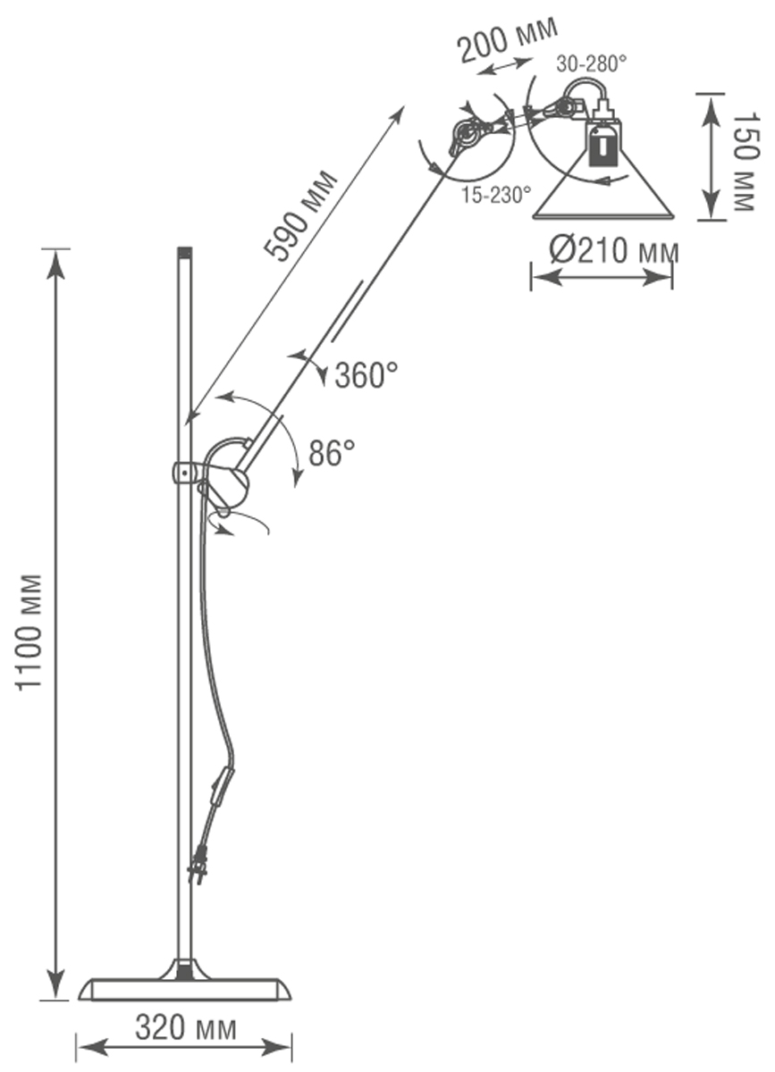 Торшер Donolux DL20653T1ABlack