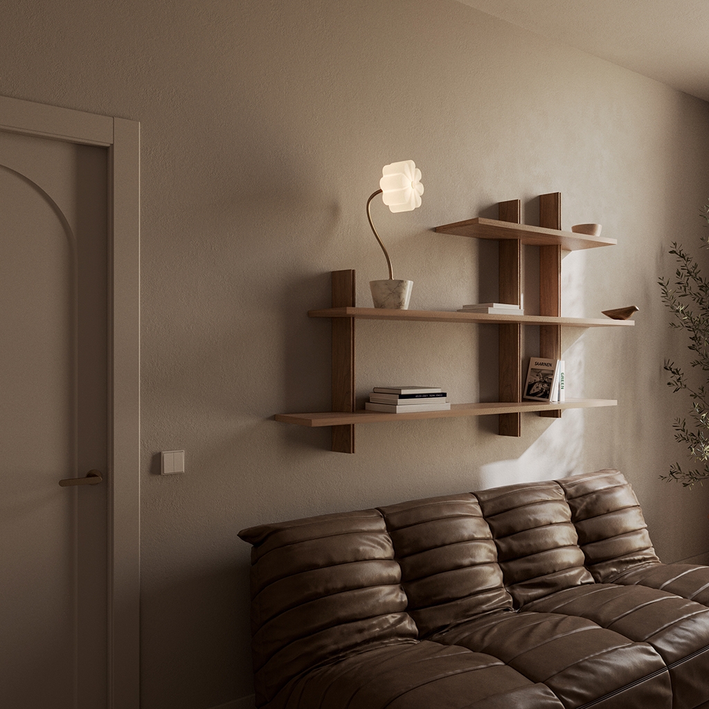 Настольная лампа Flow золотой металл Aromas del Campo