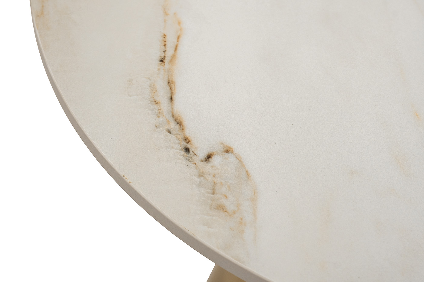 Столик журнальный круглый керамогранит белый Garda Decor 76AR-00920