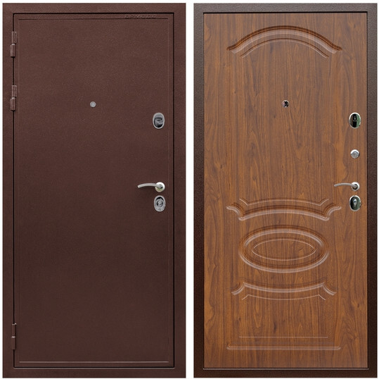 Дверь входная Graf Лондон Антик медь / МДФ 16 мм ФЛ-139 Мореная береза