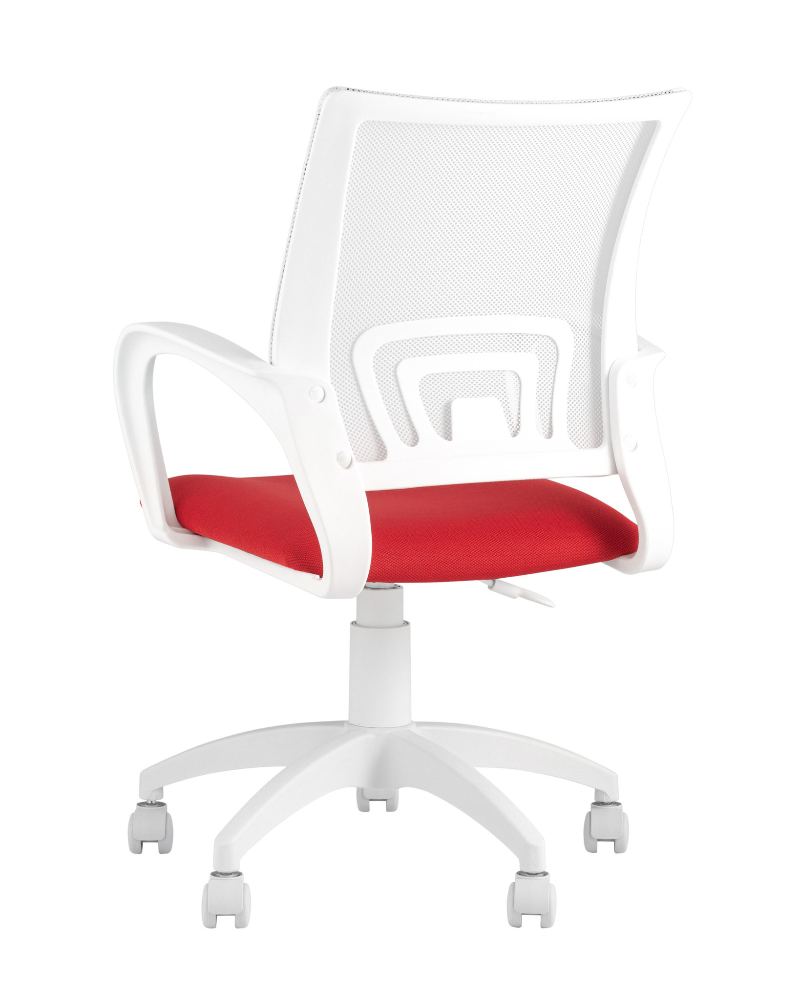 Кресло офисное TopChairs ST-BASIC-W красная ткань крестовина белый пластик Stool Group