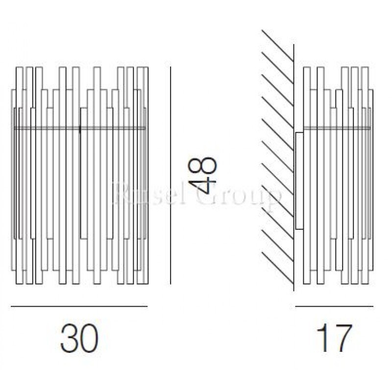 Настенный светильник Vistosi DIADEMA AP E27