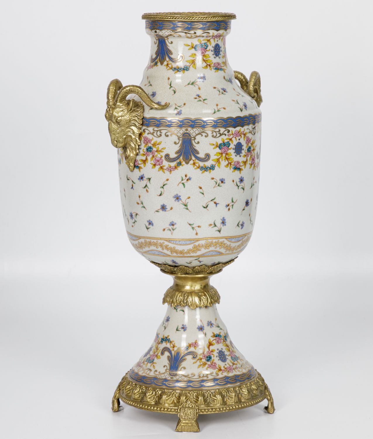 Ваза с козерогами Glasar J722EC/HX1051