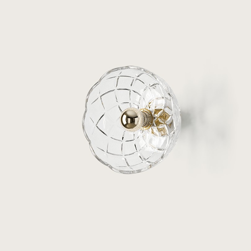 Бра Lotto Ø25 прозрачное стекло/латунный металл Aromas del Campo