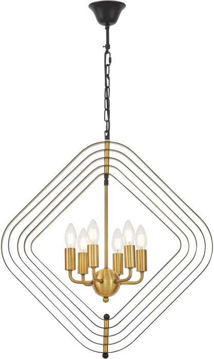 Подвесная люстра Lumina Deco LDP 8005-6 BK+MD