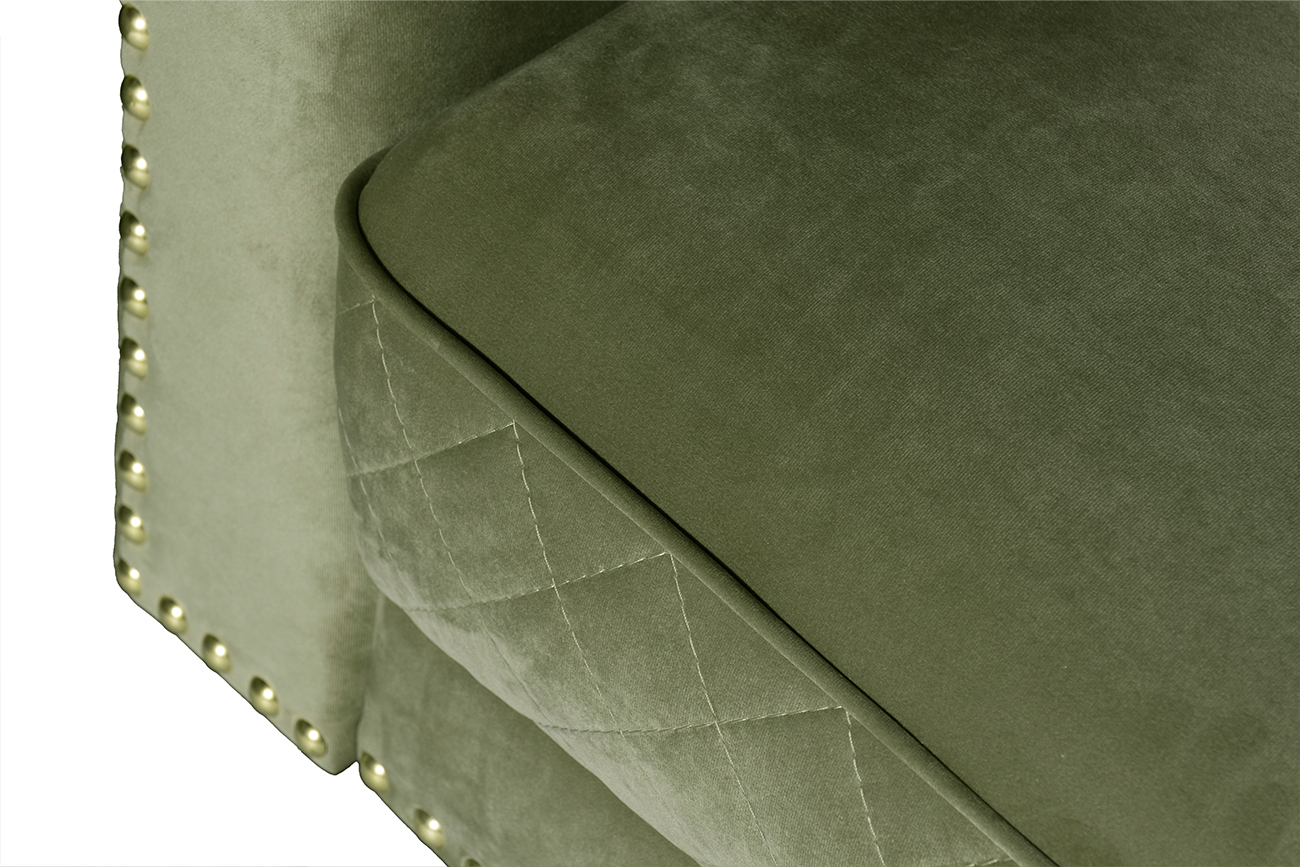 Диван Sorrento 230M трехм.раск,велюр оливковый Colt1002-OLIV 230*101*86 Garda Decor SORRENTO-230M-Colt1002-OLIV