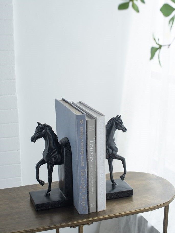 Держатели для книг Лошади, набор Glasar 73642-BLAC