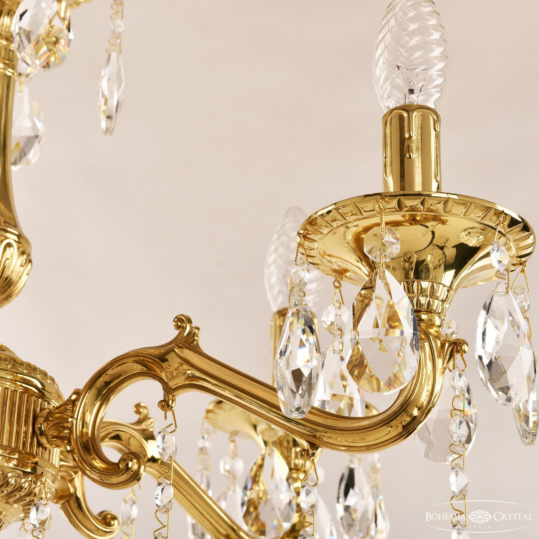 Люстра бронзовая с хрусталём 73102/5/175 A G