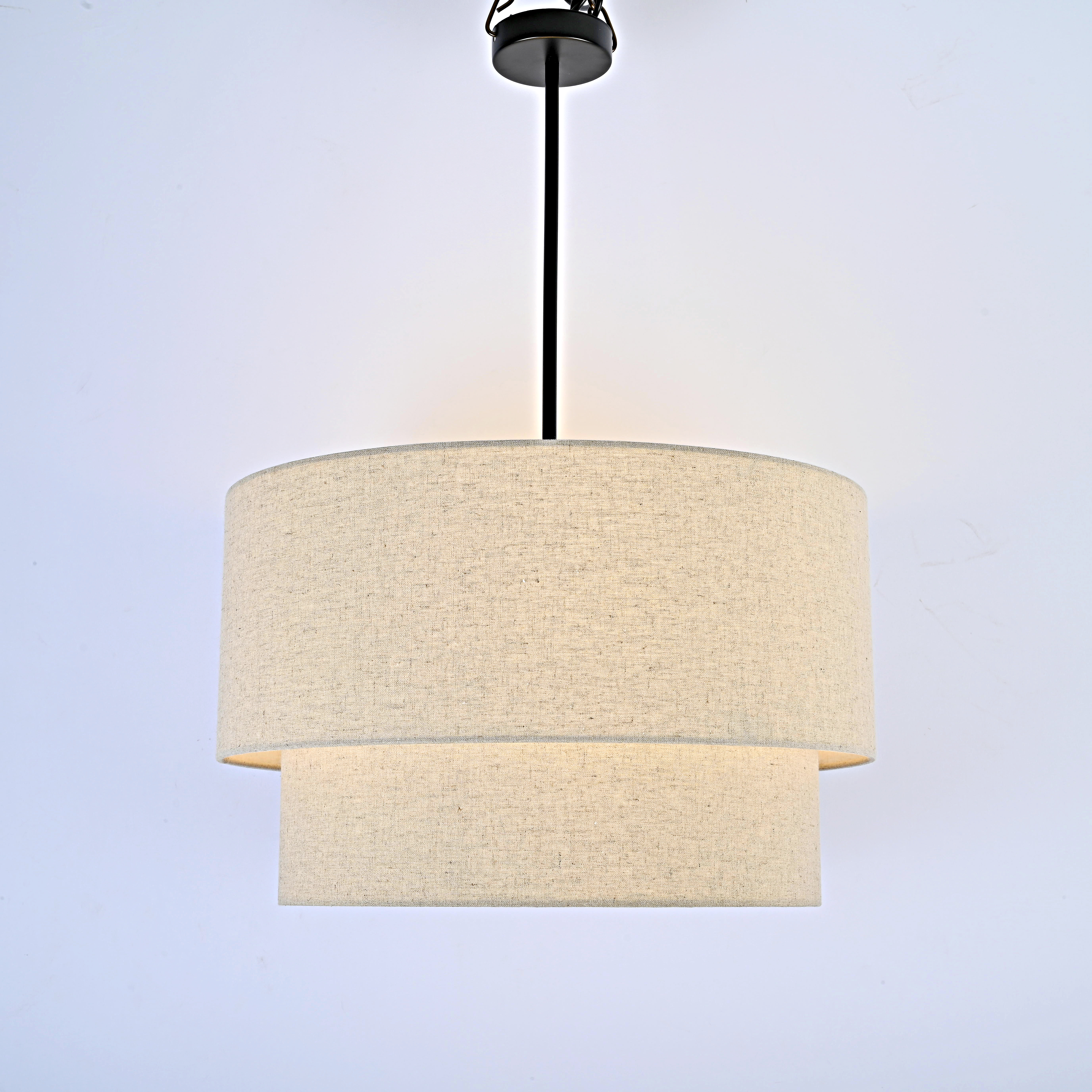 Люстра RH TWO-TIER ROUND Shade Linen by ImperiumLoft