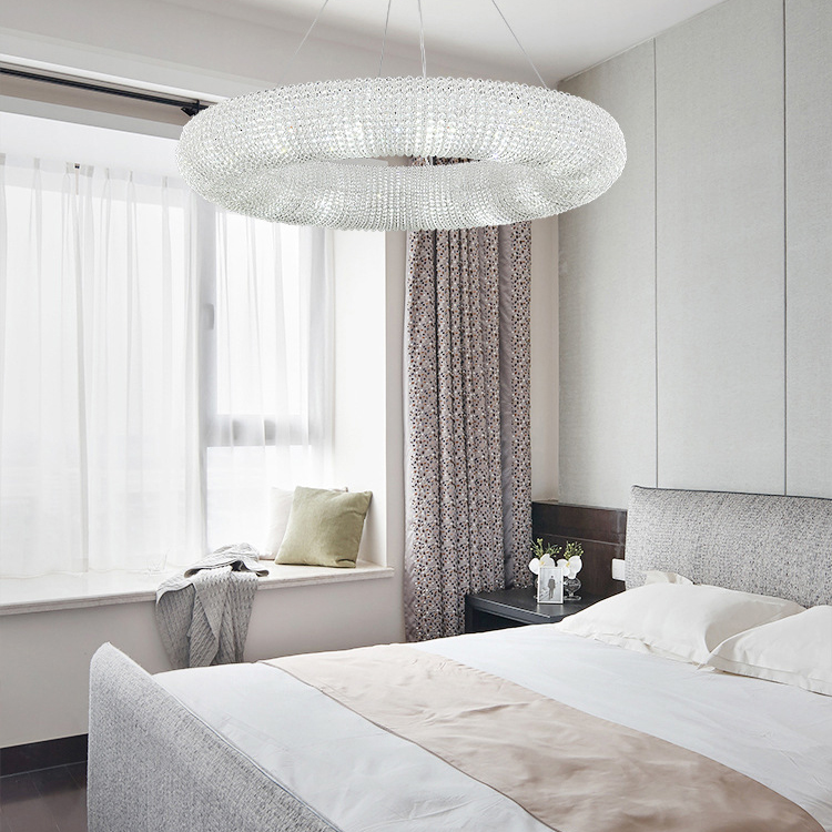 Подвесной светильник Crystal Halo D120 Gold by ImperiumLoft