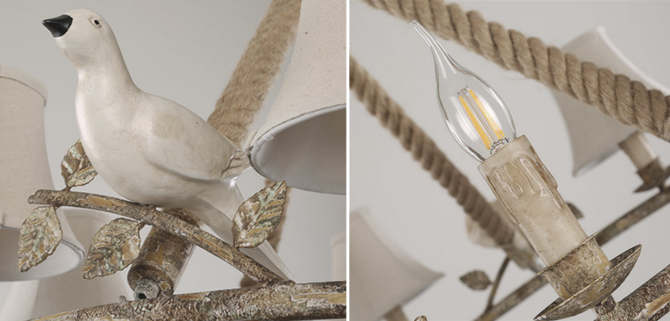 Люстра Norman Bird Forest Patina 6 by ImperiumLoft