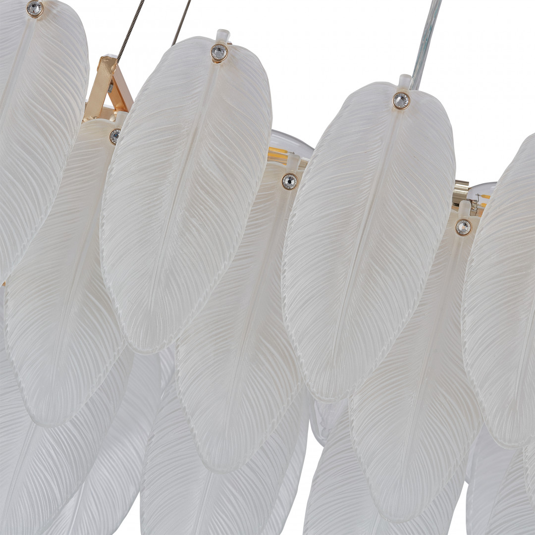 Люстра с плафоном в виде перьев 4653.L750.H240.E14.12 G Arte Milano